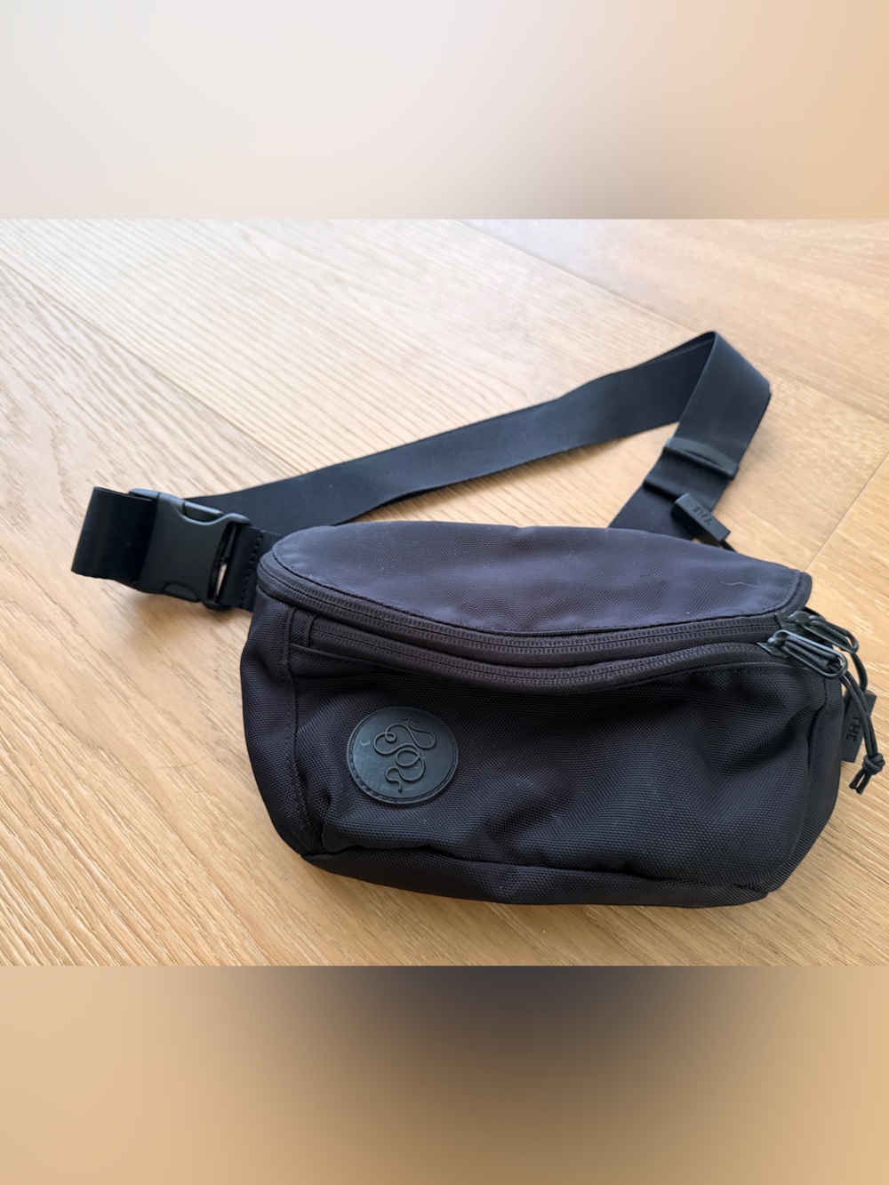 Men’s Black Belt Bag with Subtle Logo - Everyday Utility